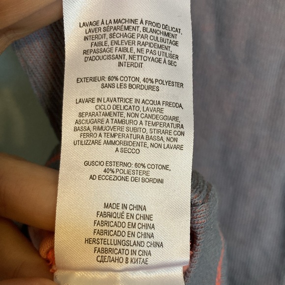 Columbia Womens Size L Grey Orange Contrast Cowl Hoodie Drawstrings Lightweight - Picture 7 of 13